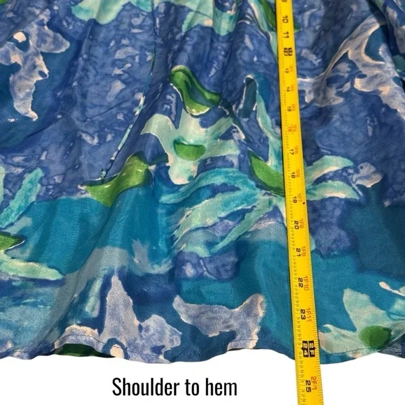 Lauren‎ Ralph Lauren 100% Silk Floral Hawaiian Resort Luau Blouse Size XL - Picture 8 of 8